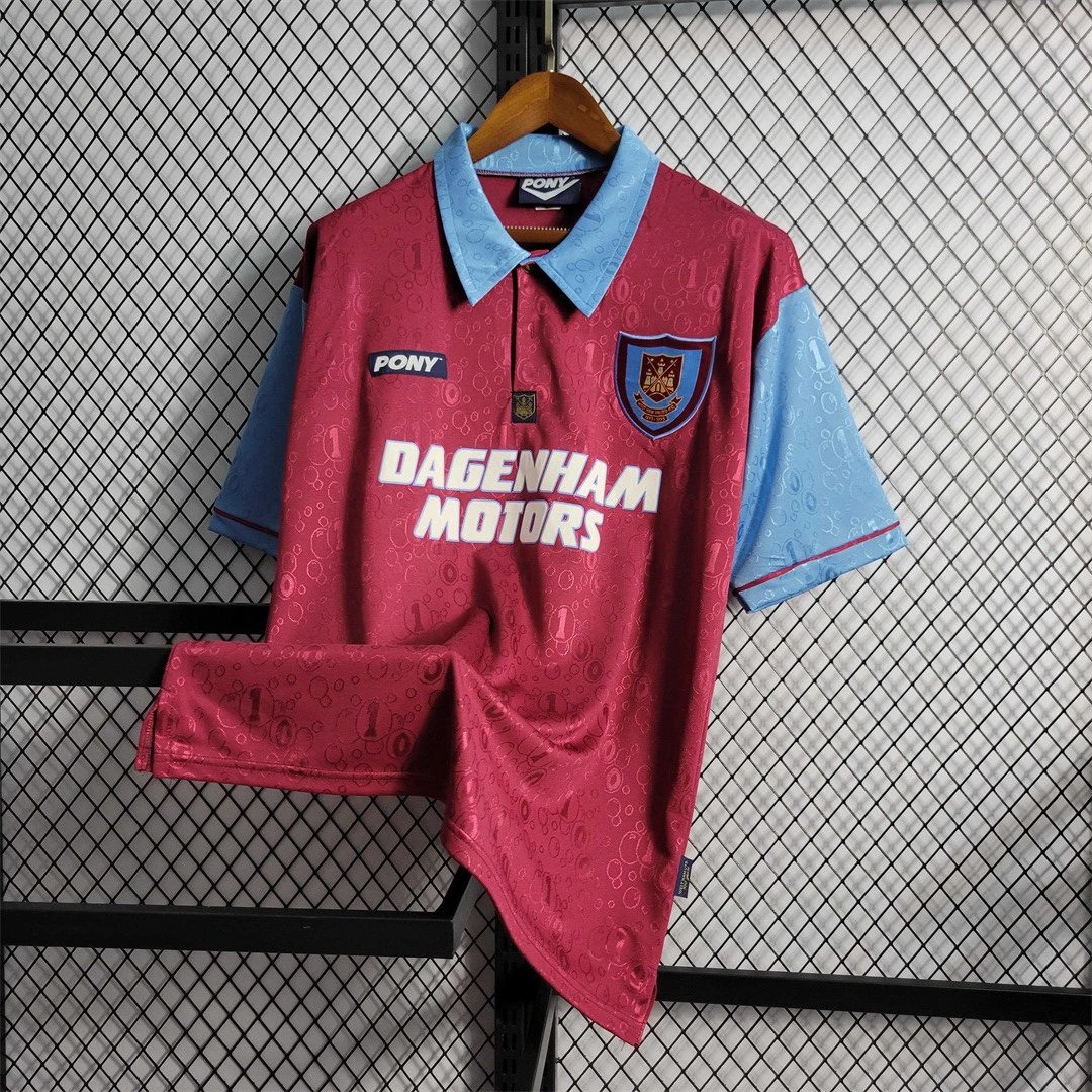 West Ham United Retro Football Jersey Home Custom Shirt 1995/97