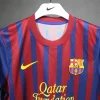 Authentic Barcelona Retro Jersey Home Long Sleeve Soccer Shirt 2011-12