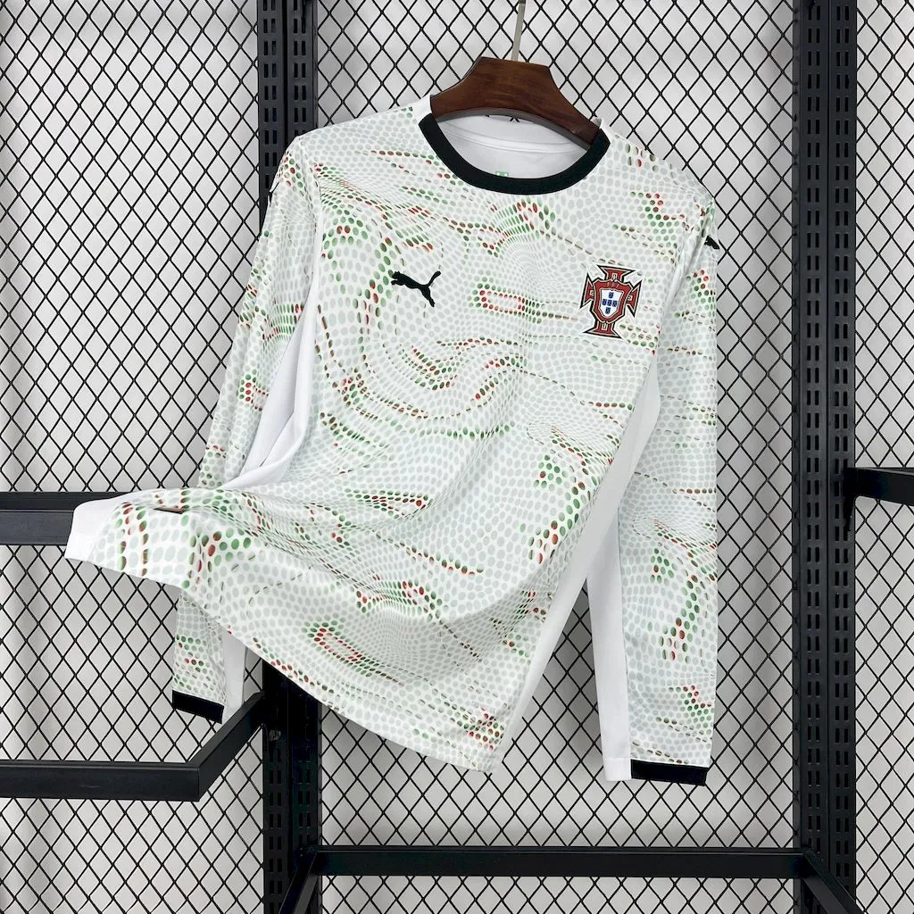 Portugal Soccer Jersey Away Long Sleeve Custom Shirt 2025