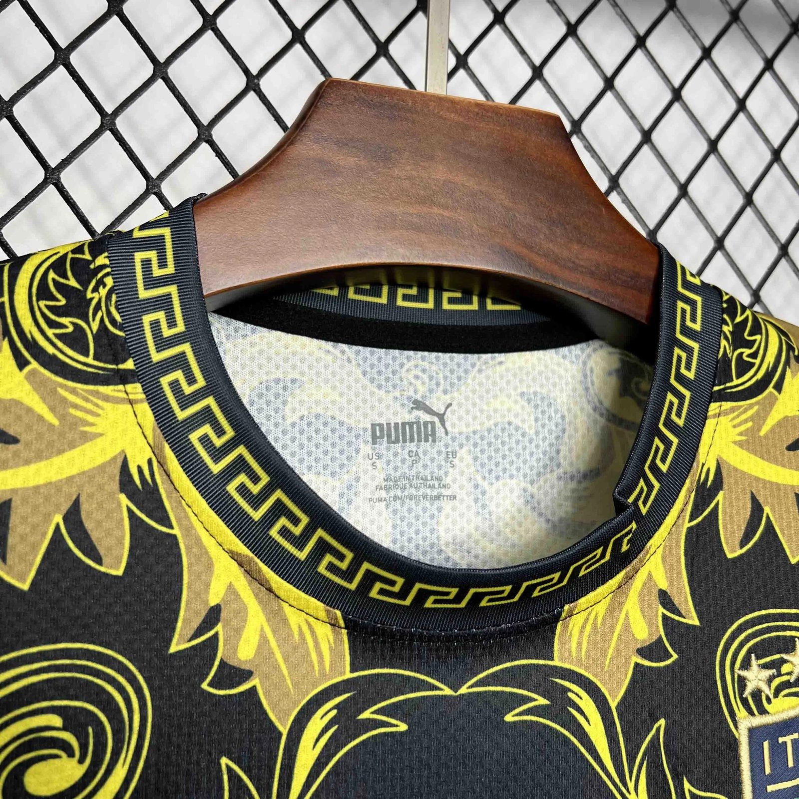 Italy Soccer Jersey x Versace Gold Special Edition Custom Shirt 2022