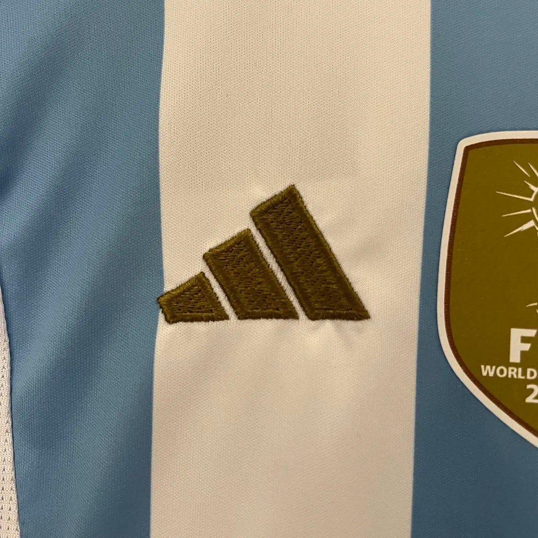 Argentina Home Soccer Uniform Kids Kit Jersey+Shorts 2024