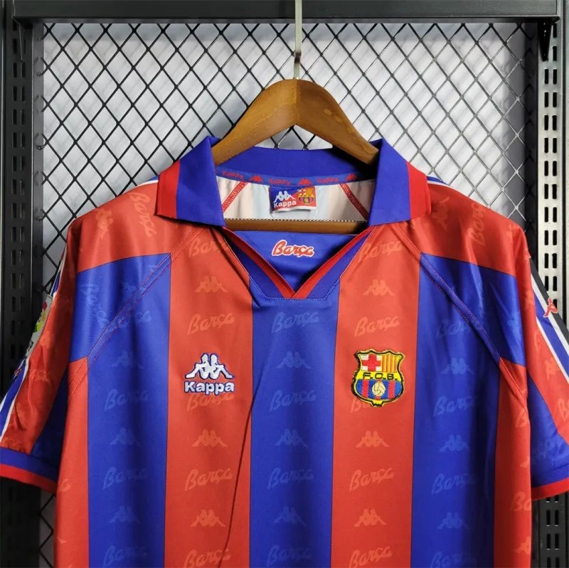 Barcelona Retro Jersey Home Soccer Shirt 1996-97