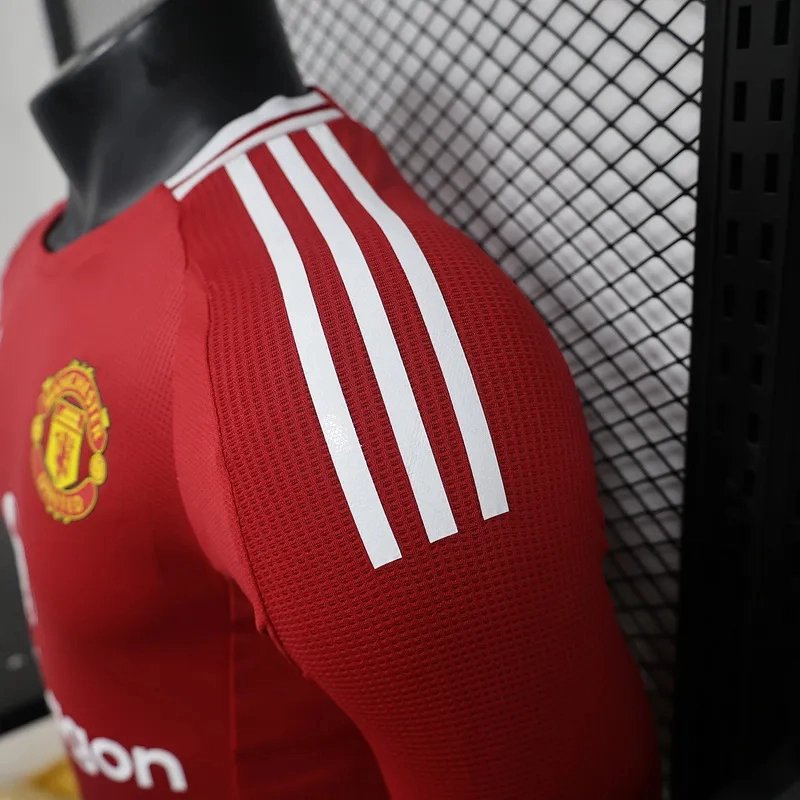 Manchester United Authentic Home Long Sleeve Football Jersey Shirt 2024/25