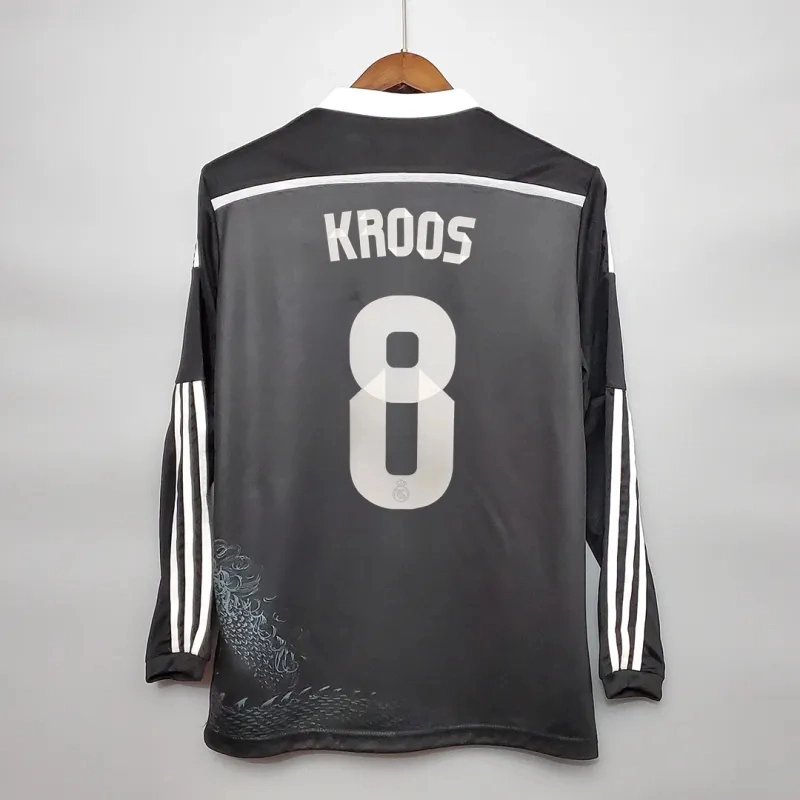 Real Madrid Retro Jersey Third Away Custom Long Sleeve Soccer Shirt 2014/15