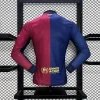 Authentic Soccer Jersey Barcelona Home Shirt Long Sleeve 2024/25-Spotify Logo Without Text