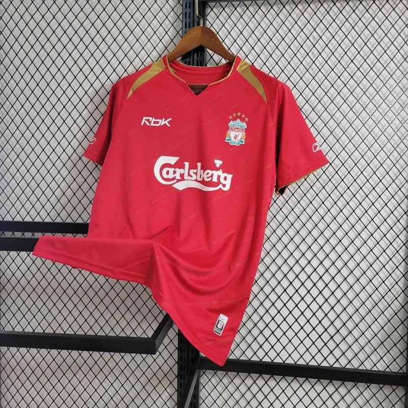 Liverpool Retro Football Jersey Home Custom Shirt 2005/06