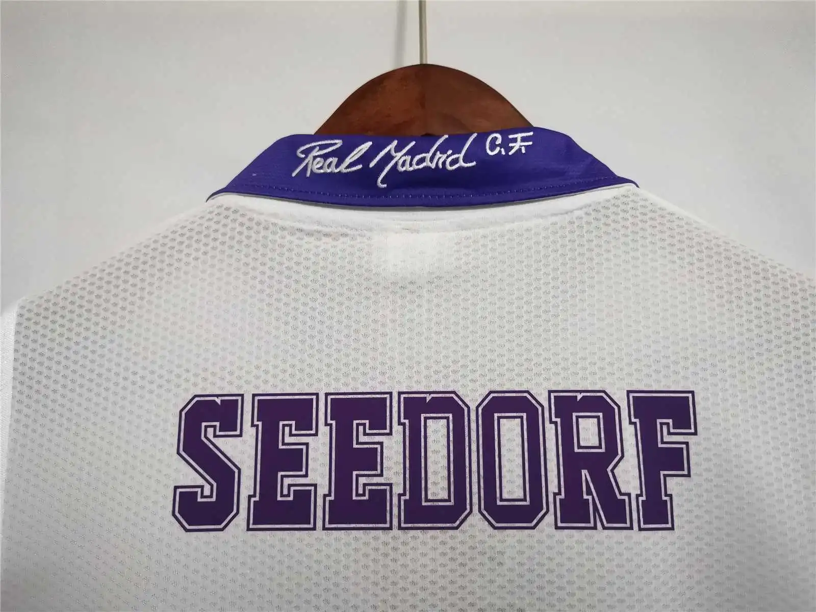 Real Madrid Retro Jersey Home Custom Soccer Shirt 1997-98