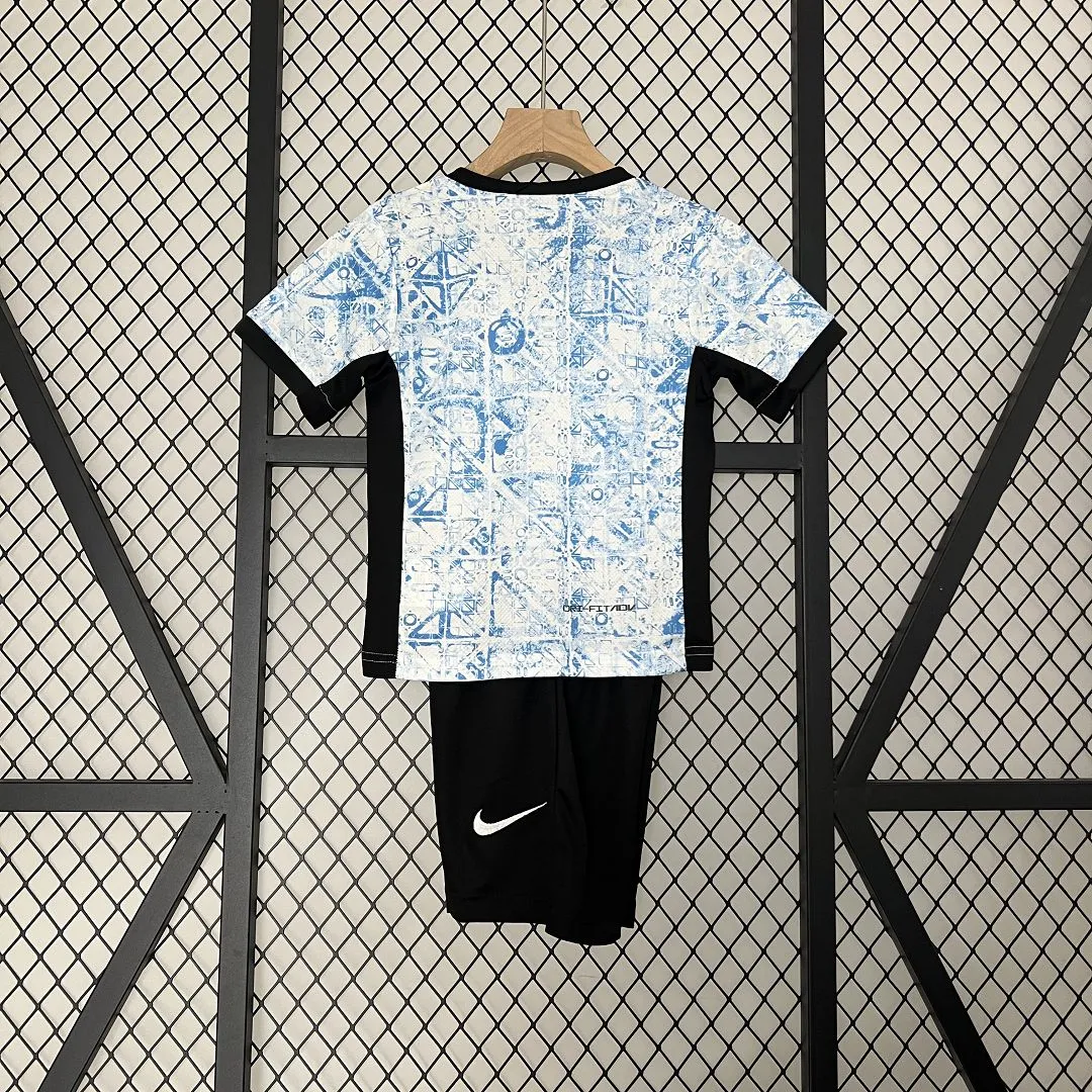 Portugal Away Football Uniform Kids Kit Jersey+Shorts EURO 2024