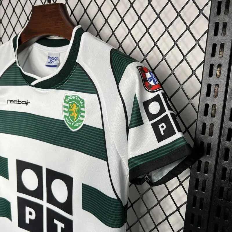 Sporting CP Retro Soccer Jersey Home Kids Kit Jersey+Shorts 2001/03