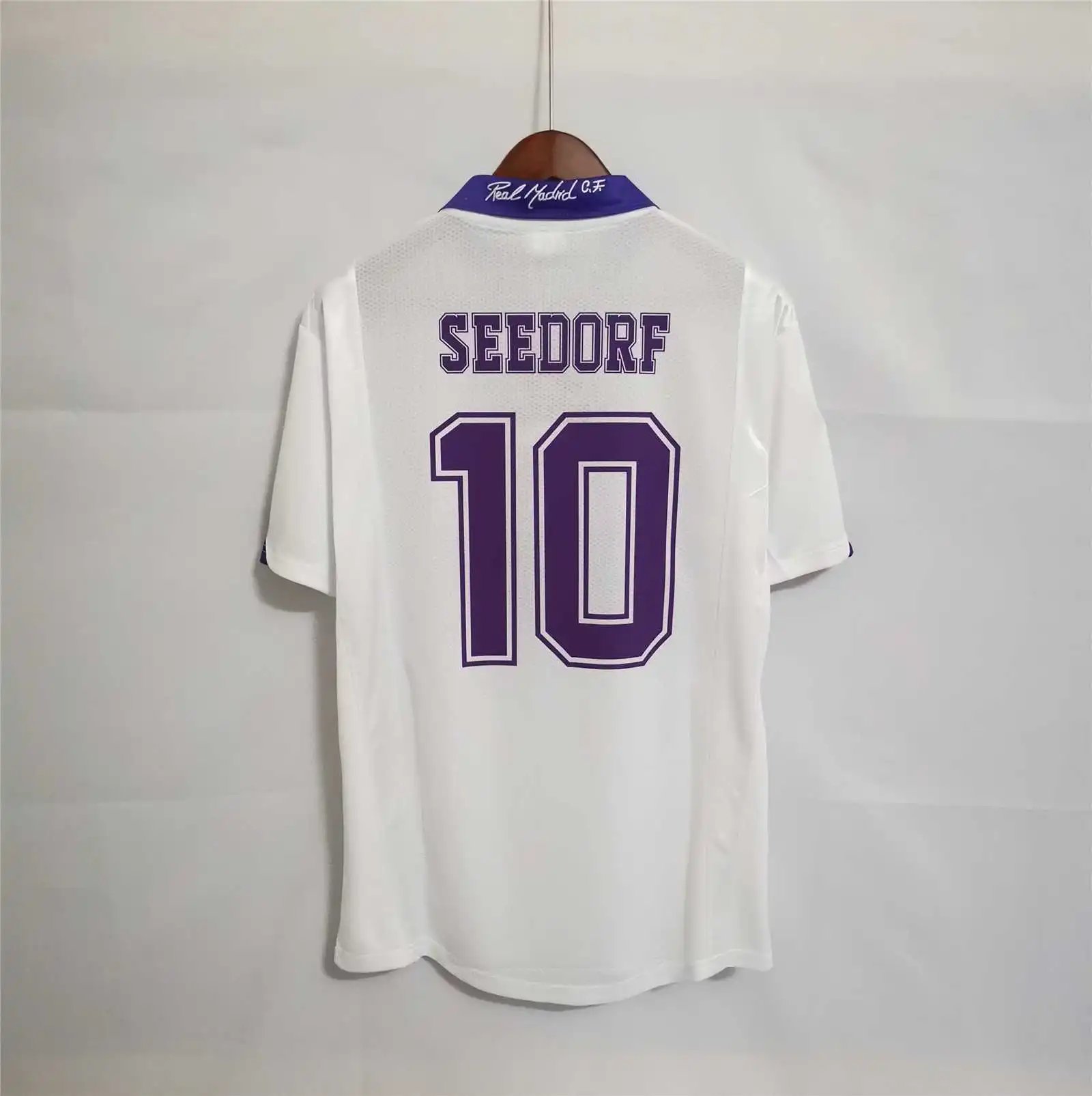 Real Madrid Retro Jersey Home Custom Soccer Shirt 1997-98