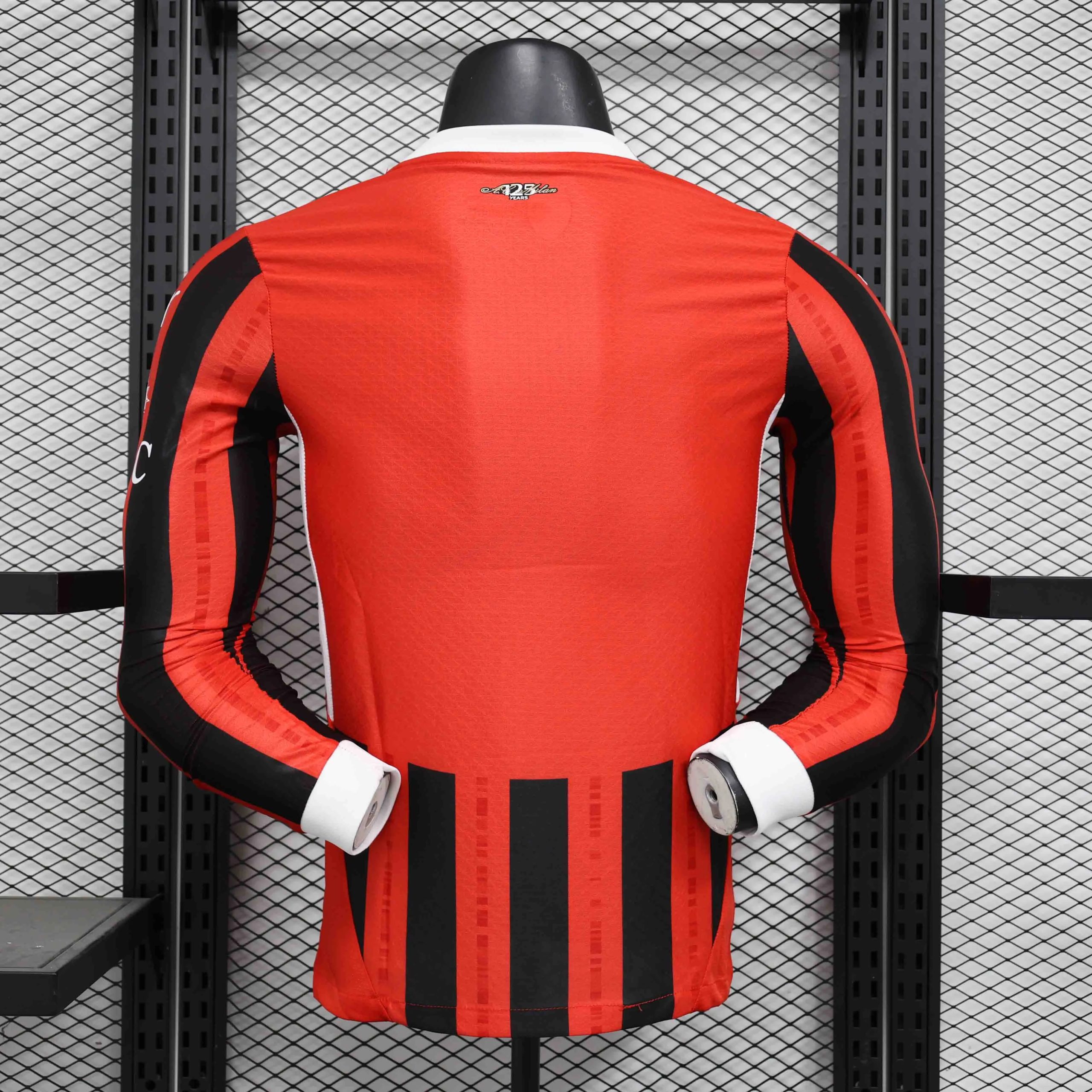 AC Milan Authentic Soccer Jersey Home Long Sleeve Shirt 2024/25