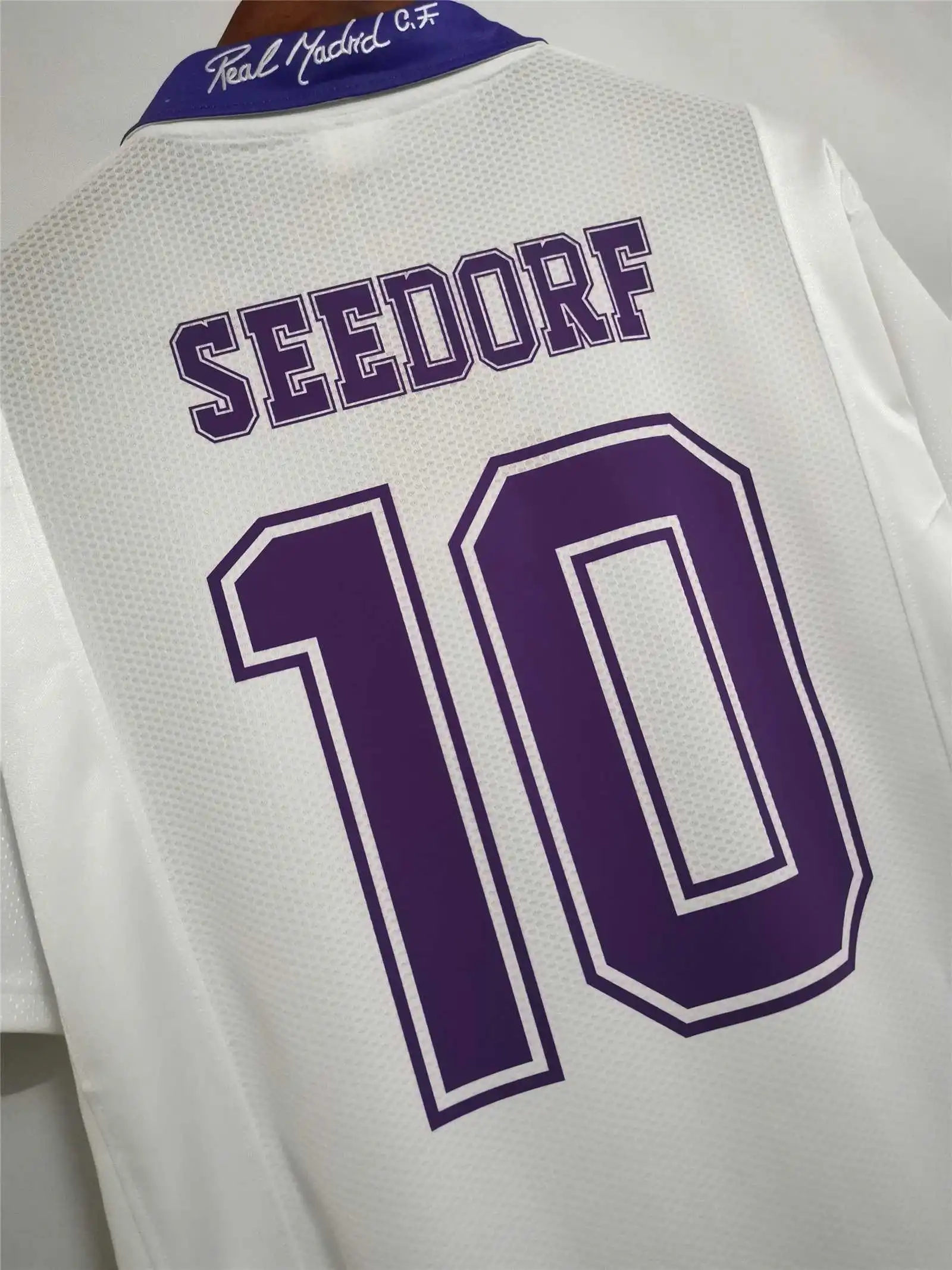 Real Madrid Retro Jersey Home Custom Soccer Shirt 1997-98
