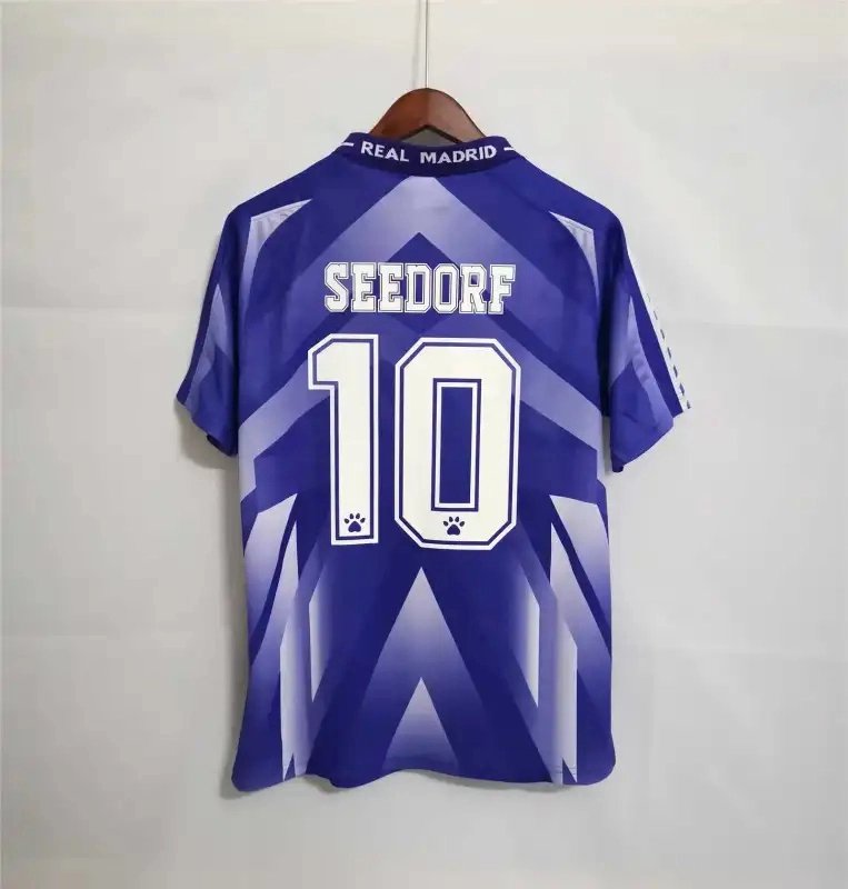 Real Madrid Retro Jersey Away Custom Soccer Shirt 1996-97