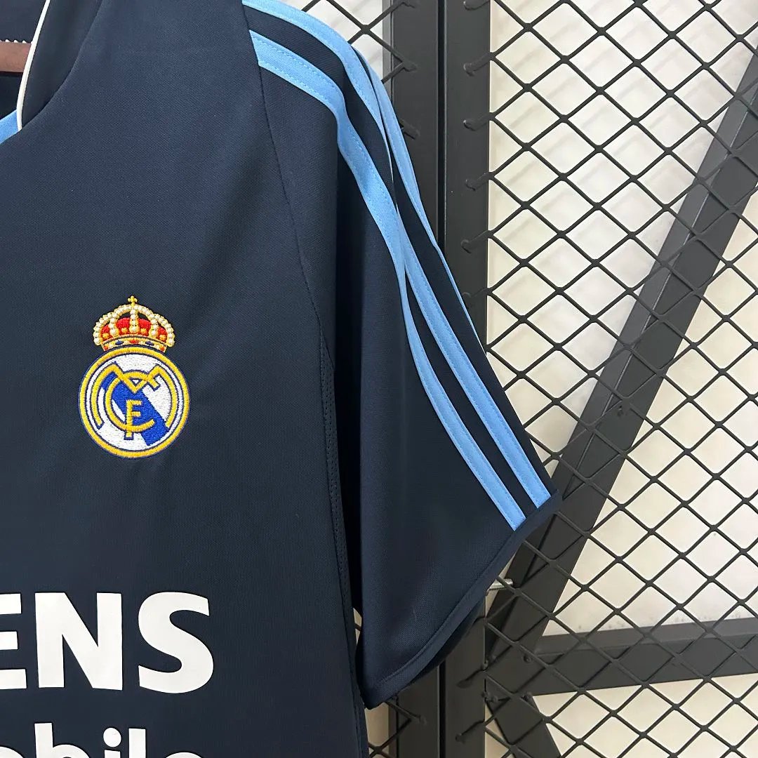 Real Madrid Retro Jersey Away Custom Soccer Shirt 2003/04