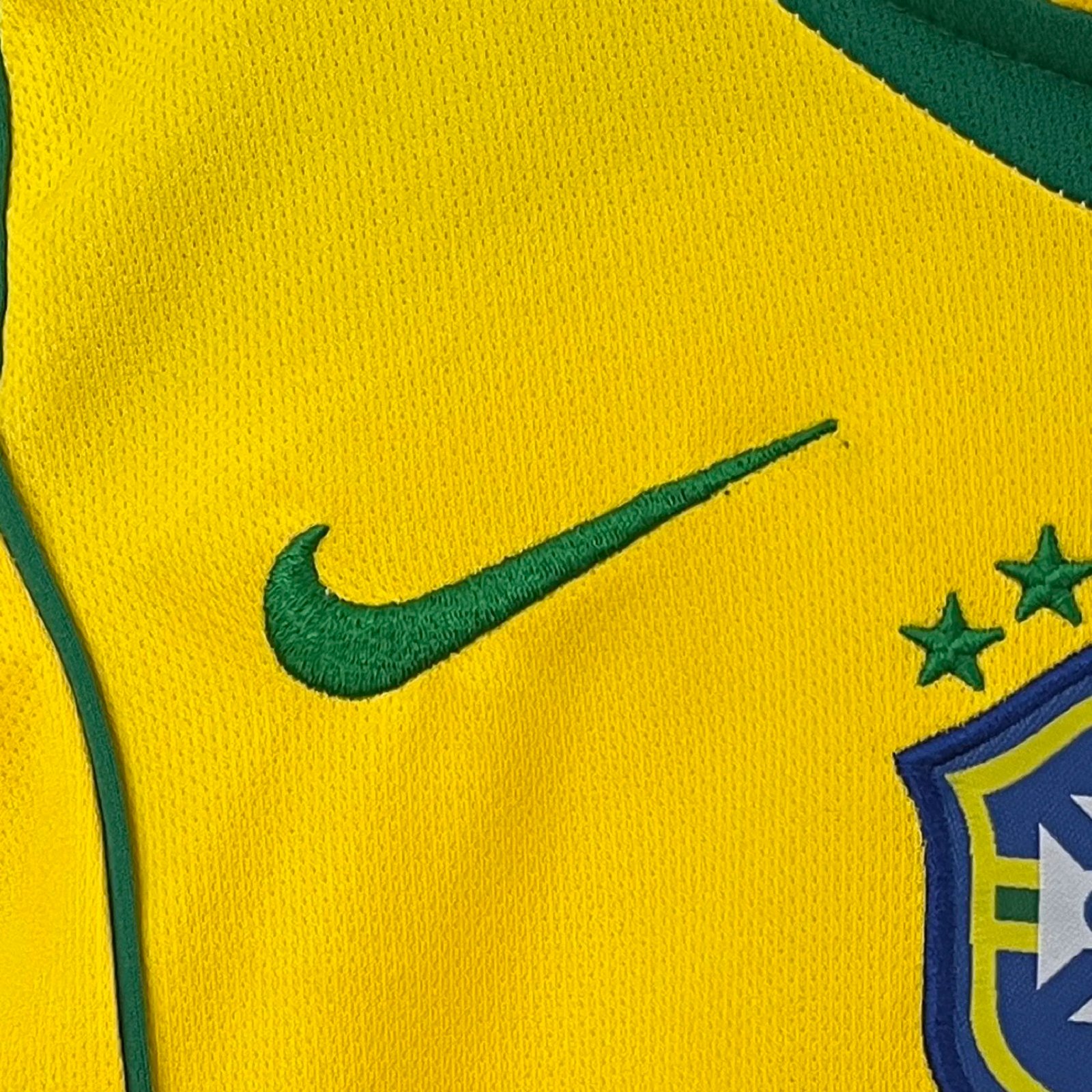 Brazil Retro Jersey Home Uniform Kids Kit Jersey+Shorts 2004