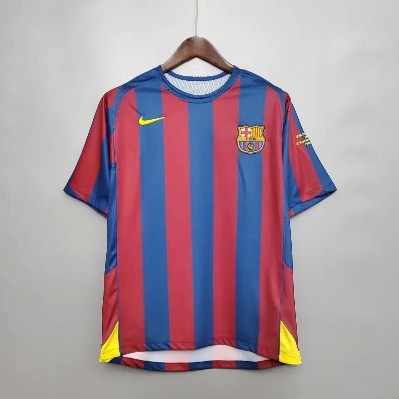 Barcelona Retro Jersey Home Soccer Shirt 2005-06