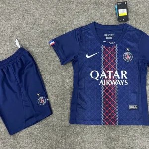 PSG Soccer Jersey Home Kids Kit Jersey+Shorts 2025/26