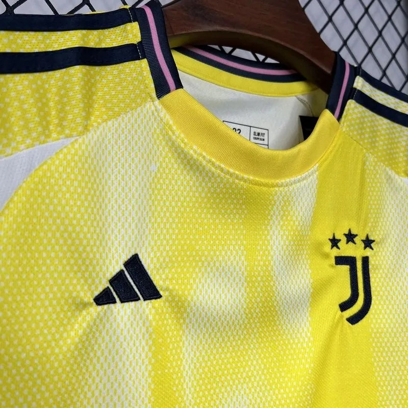 Juventus Soccer Jersey Away Kids Kit Jersey+Shorts 2024/25