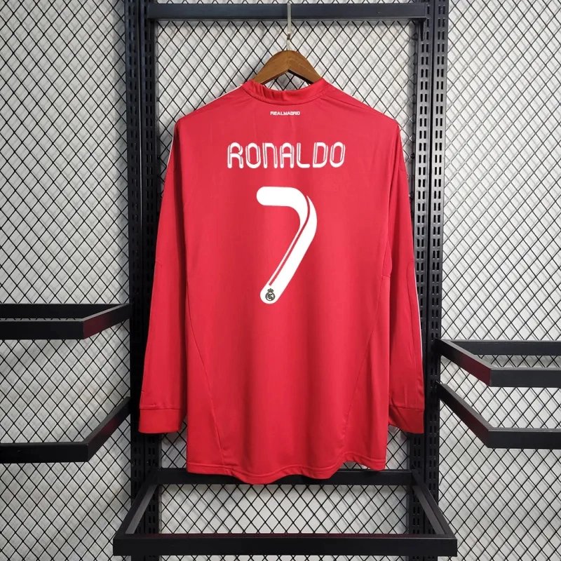 Real Madrid Retro Jersey Away Long Sleeve Soccer Shirt 2011/12