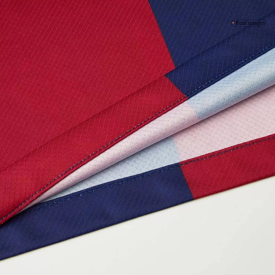 LEWANDOWSKI #9 Barcelona Home Soccer Jersey 2024/25 - Spotify Logo Without Text