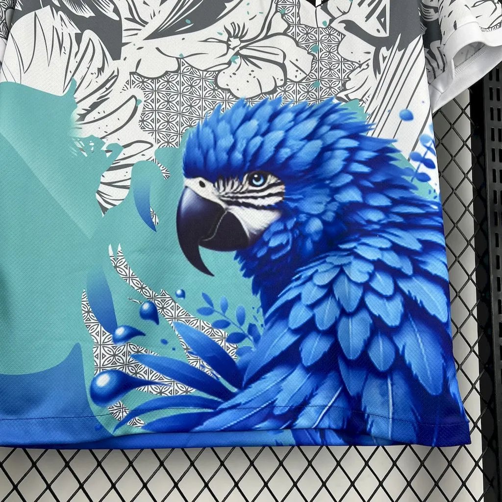 Brazil Soccer Jersey Blue Parrot Special Edition Custom Shirt 2025