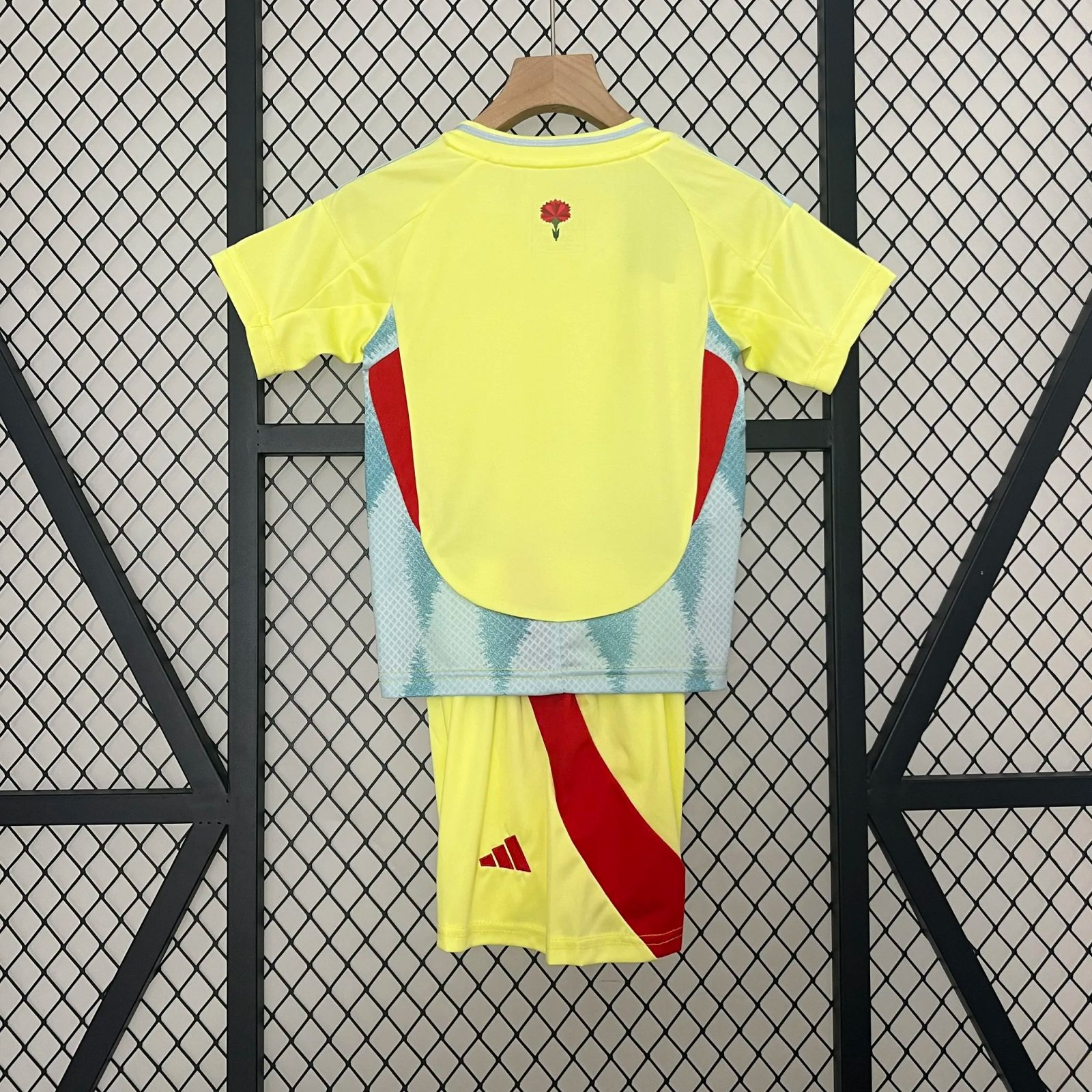 a5e67d966126cf3ad2ba2fc7b7abb483f47d08d4 Spain Away Football Uniform Kids Kit Jersey+Shorts EURO 2024