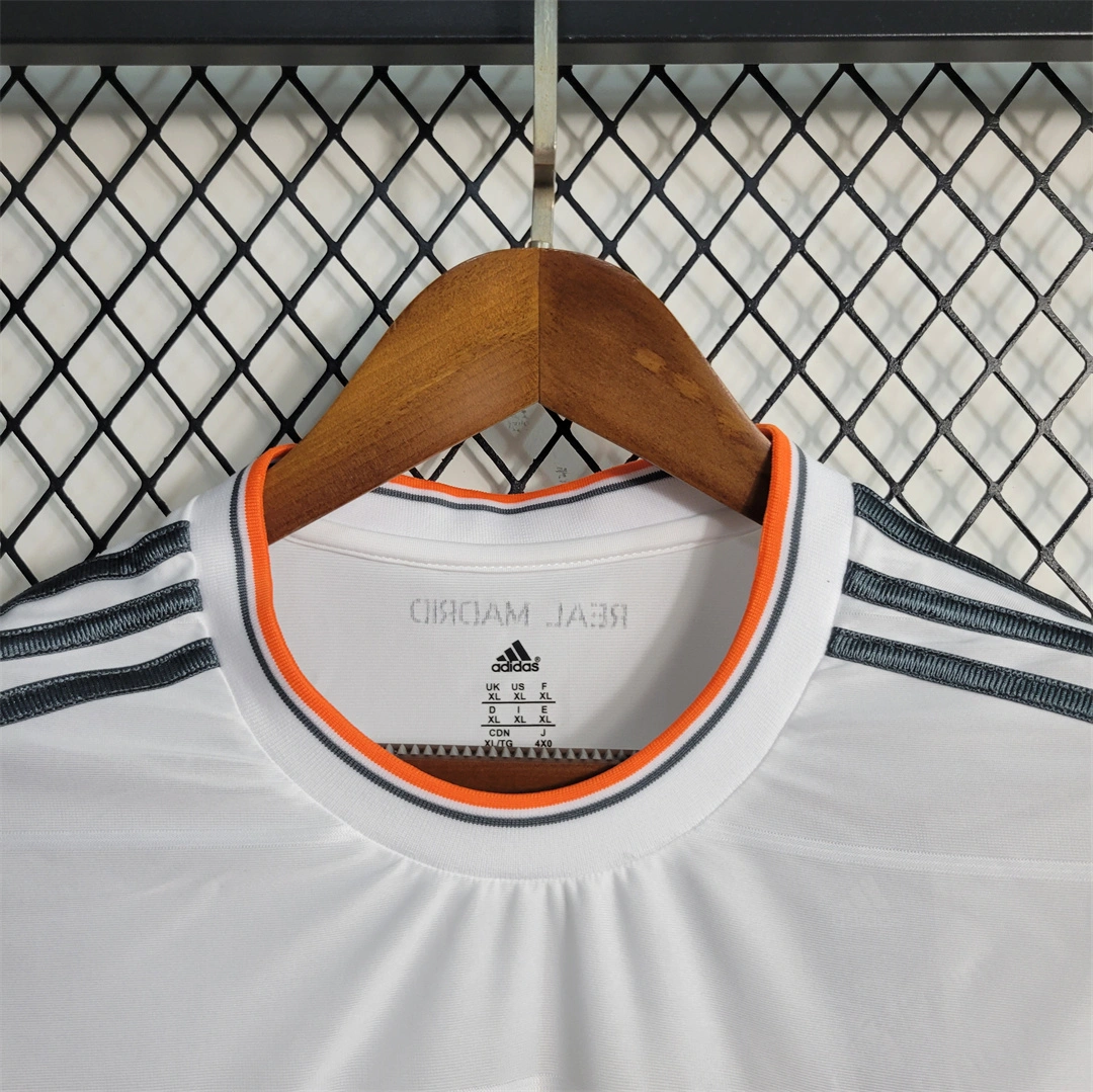 Real Madrid Retro Jersey Home Custom Long Sleeve Soccer Shirt 2013/14