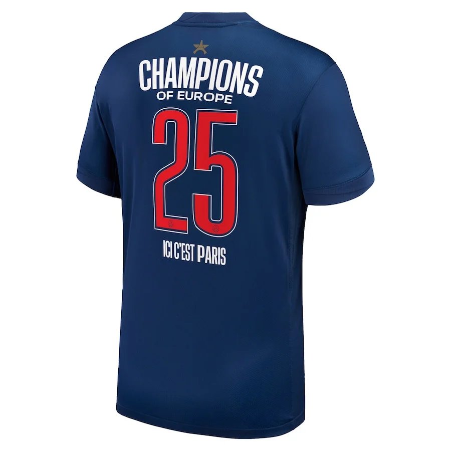 Authentic Soccer Jersey PSG Home x Champions of Europe 2025 Shirt - Player Version