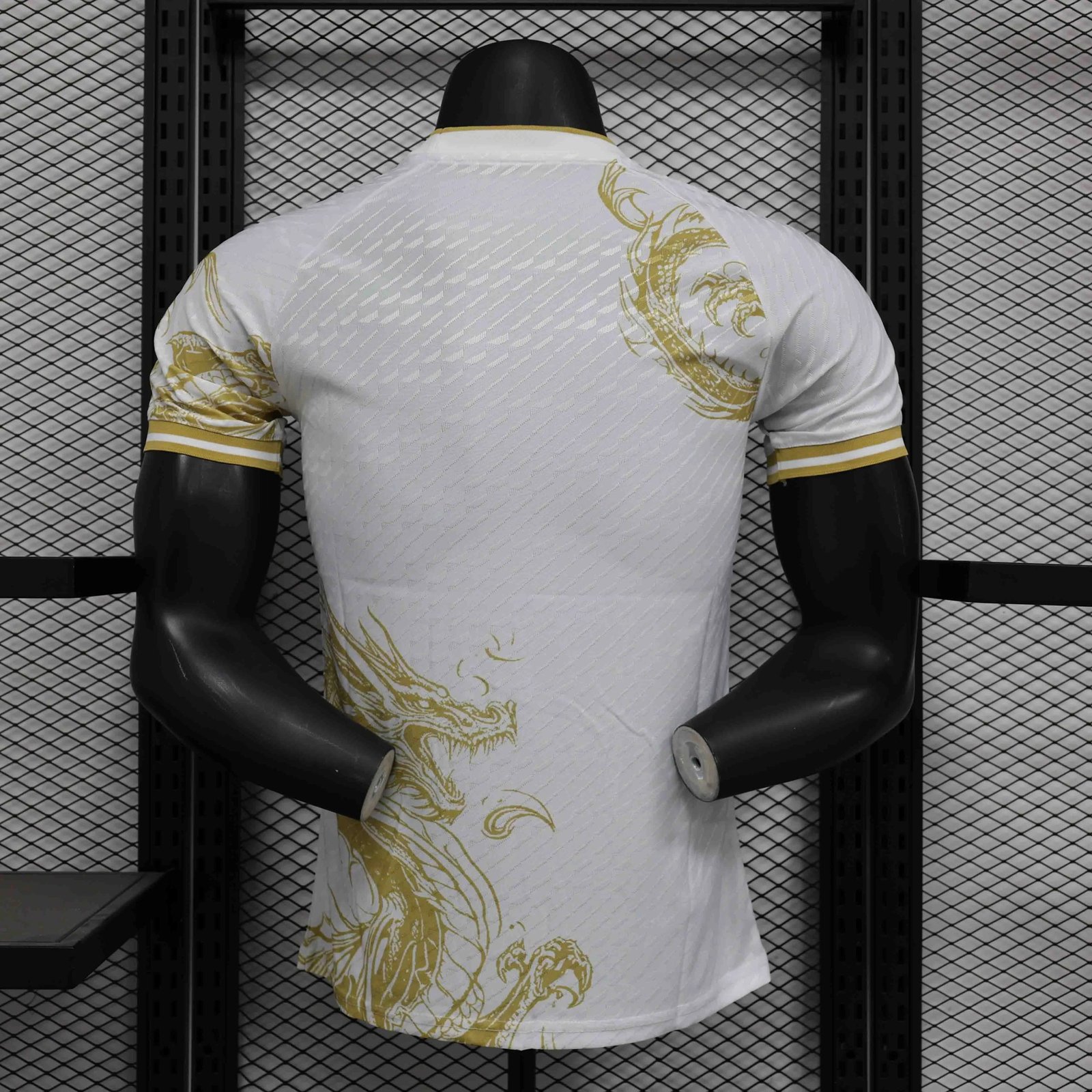 Real Madrid Authentic Soccer Jersey Golden Dragon White Special Edition Shirt 2024/25