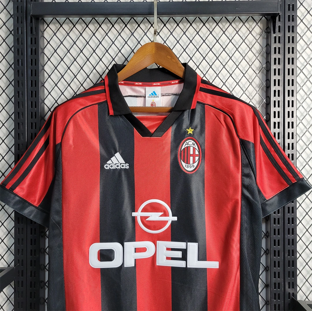 Maldini #3 AC Milan Retro Soccer Jersey Home Custom Shirt 1998/00