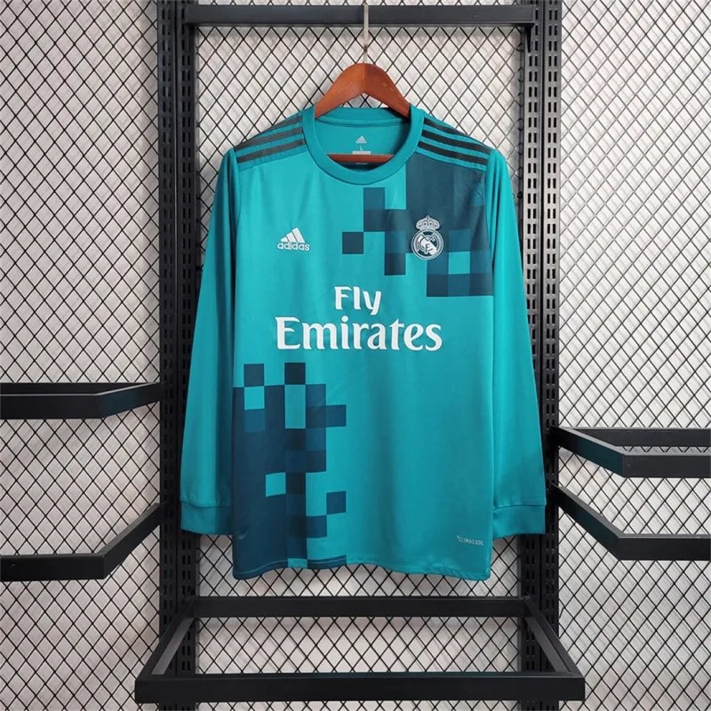 Real Madrid Retro Jersey Third Away Long Sleeve Custom Soccer Shirt 2017/18