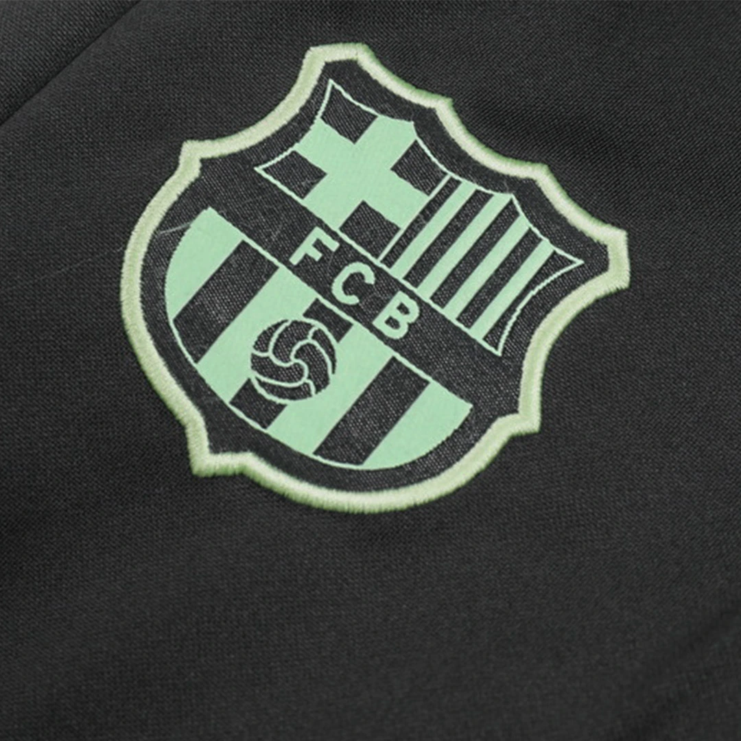 Kids Barcelona Zipper Sweat Kit (Top+Pants) Blue 2024/25