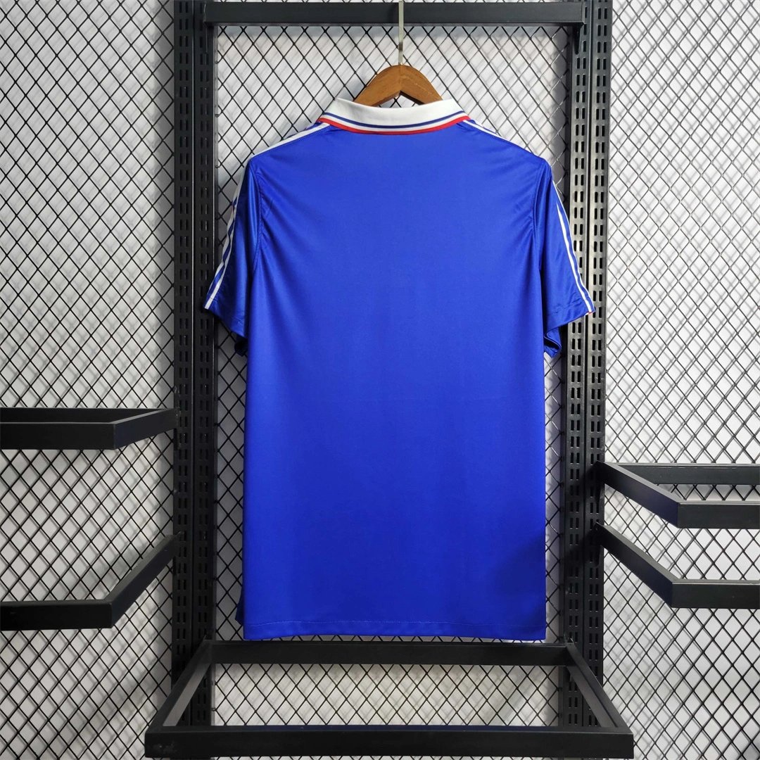 France Retro Soccer Jersey Home Custom Shirt World Cup 1994