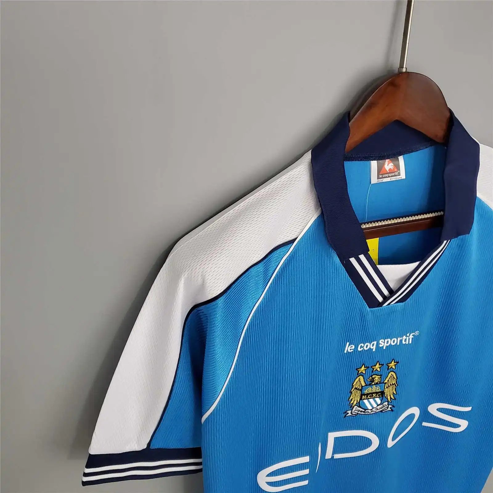 Manchester City Retro Home Football Jersey Shirt 1999/01