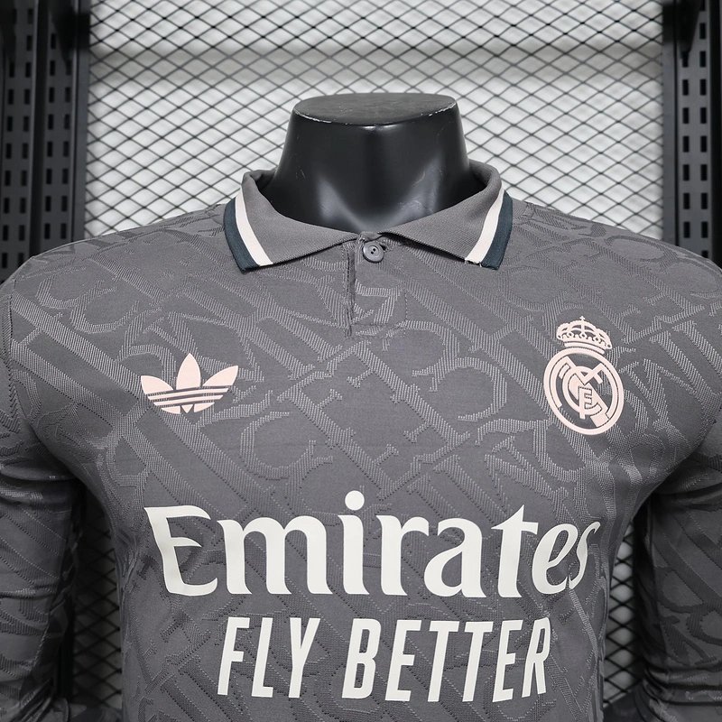 Real Madrid Authentic Soccer Jersey Third Away Shirt Long Sleeve 2024/25