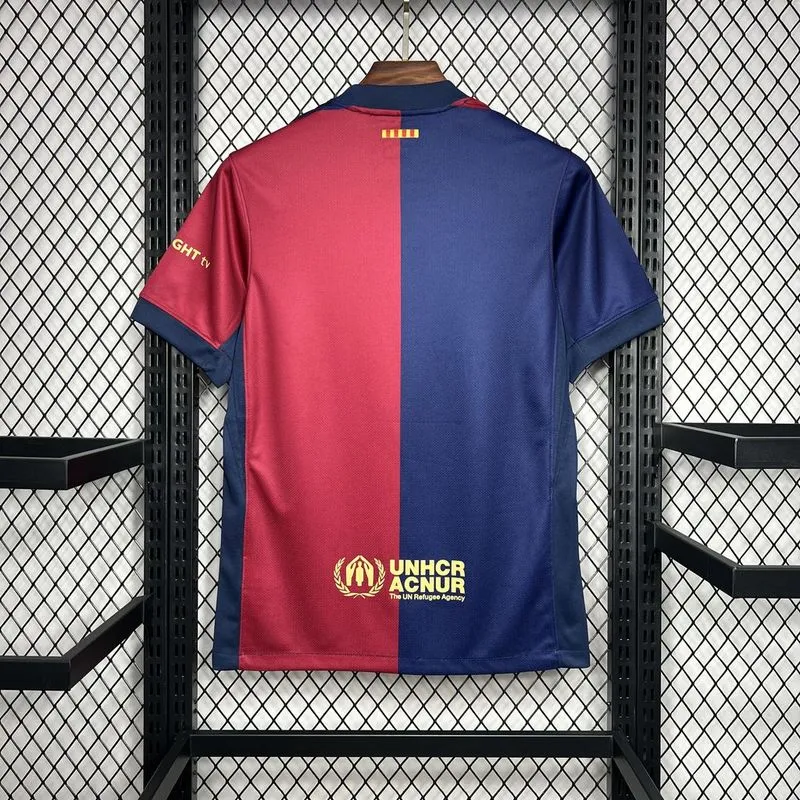 LEWANDOWSKI #9 Barcelona Home Soccer Jersey 2024/25 - Spotify Logo Without Text