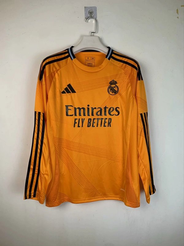 Real Madrid Soccer Jersey Away Custom Shirt Long Sleeve 2024/25