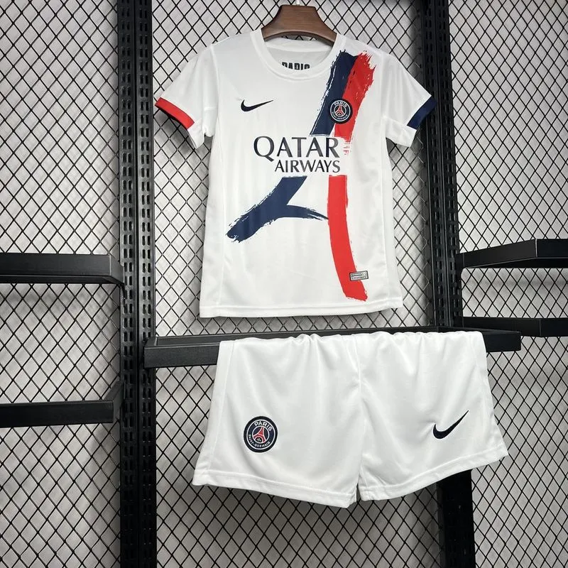 PSG Soccer Jersey Away Kids Kit Jersey+Shorts 2024/25