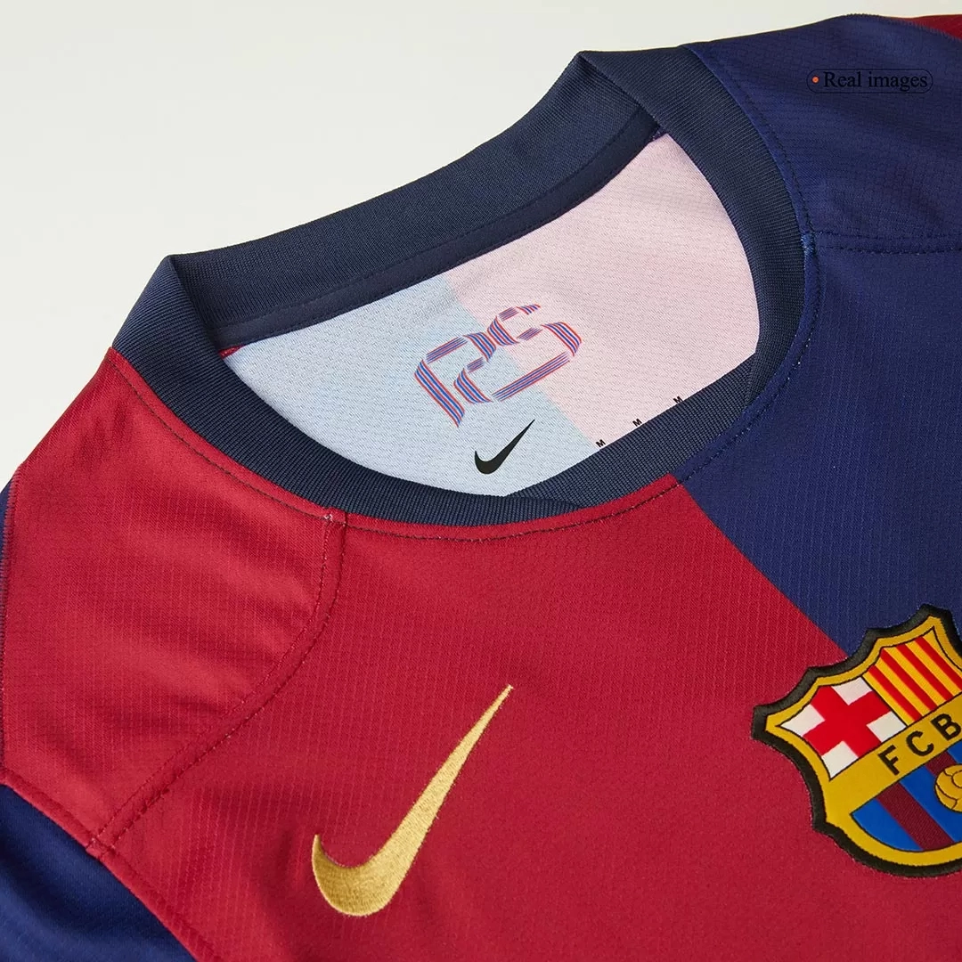 RAPHINHA #11 Barcelona Home Soccer Jersey 2024/25 - Spotify Logo Without Text