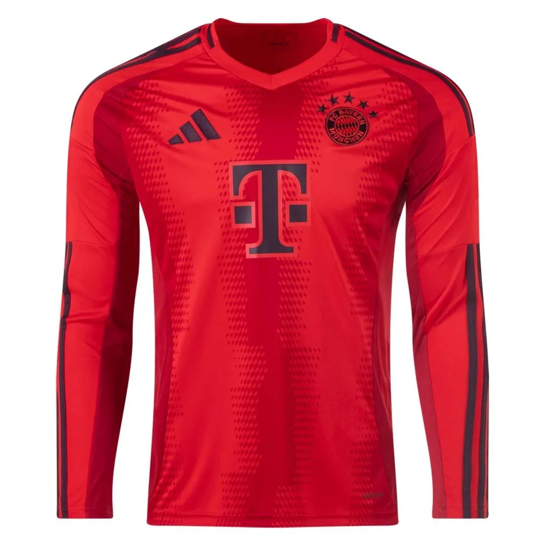 Bayern Munich Long Sleeve Jersey Home Football Shirt 2024/25