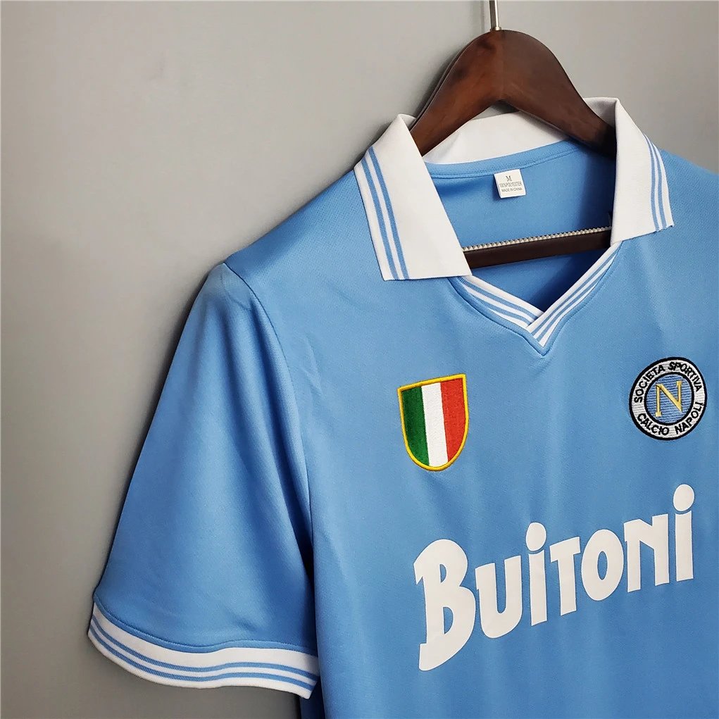 Napoli Retro Soccer Jersey Home Custom Shirt 1986-87