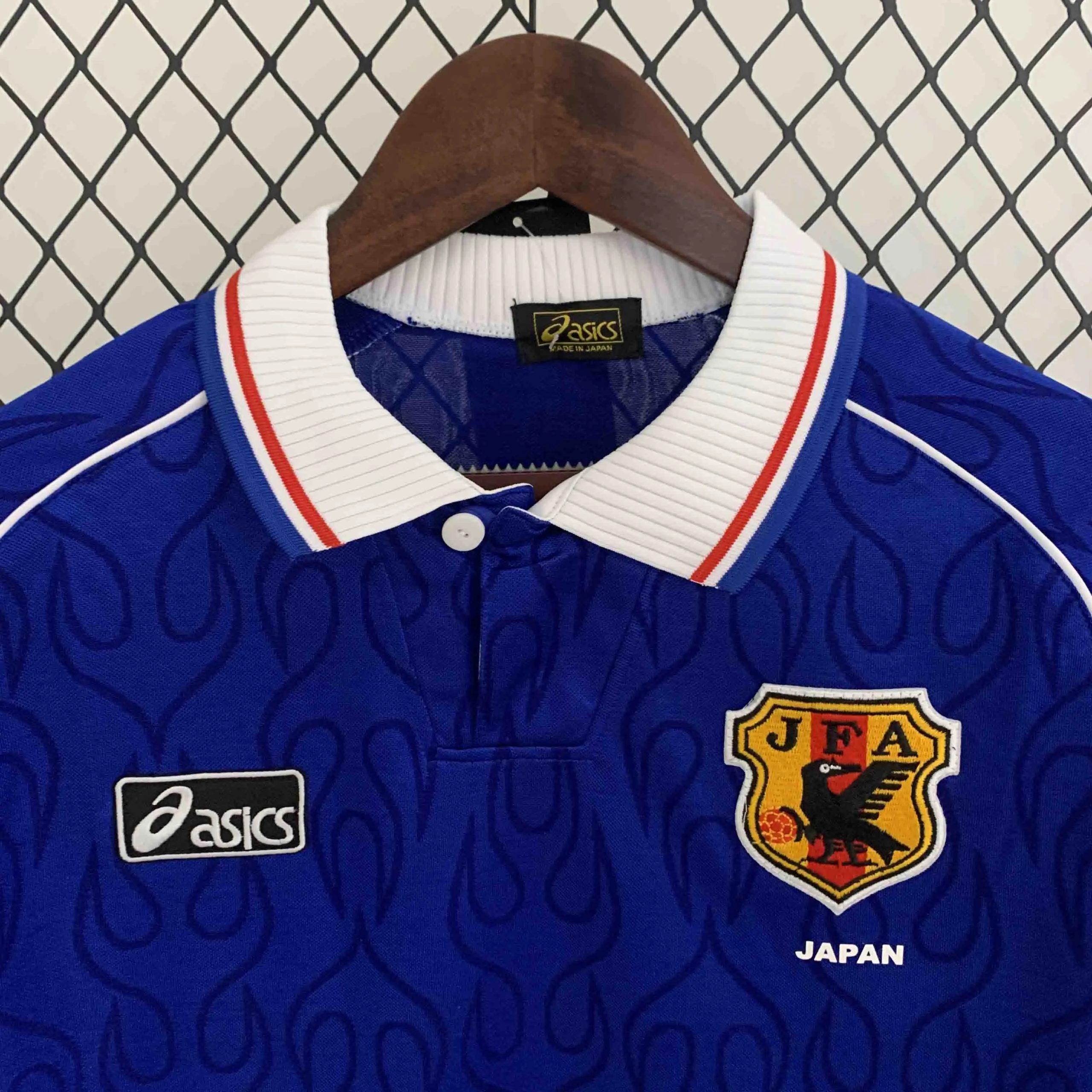 Japan Retro Soccer Jersey Home Custom Long Sleeve Shirt 1998