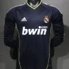 Real Madrid Authentic Retro Jersey Away Long Sleeve Soccer Shirt 2010/11