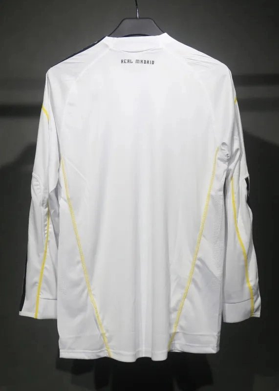 Real Madrid Authentic Retro Jersey Home Long Sleeve Soccer Shirt 2009/10