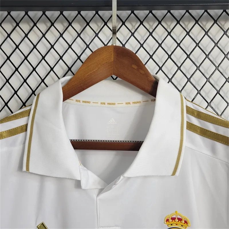 Real Madrid Retro Jersey Home Long Sleeve Soccer Custom Shirt 2011/12