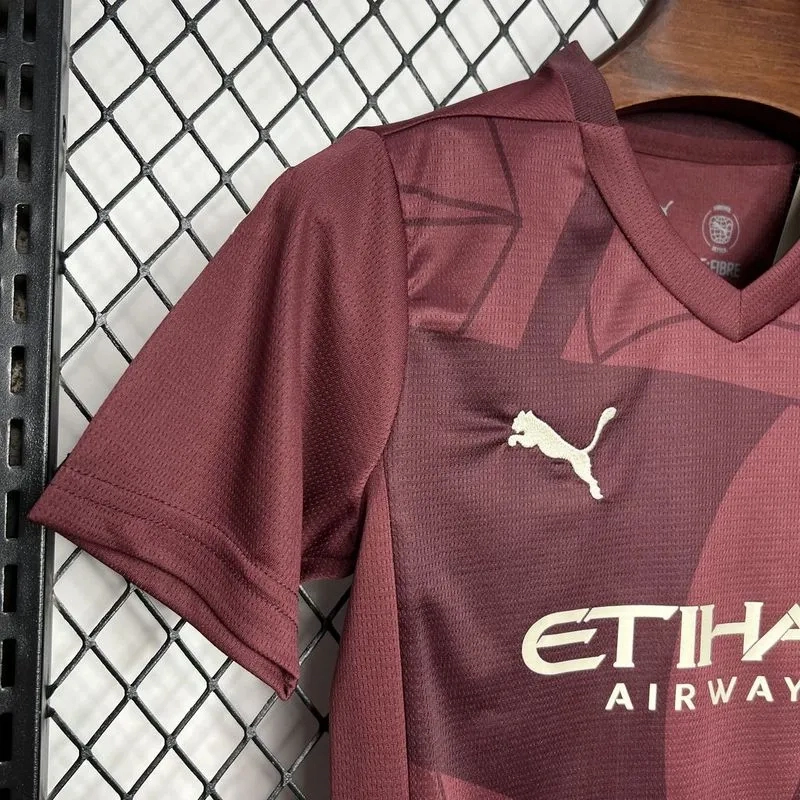 Manchester City Third Away Kids Kit Jersey+Shorts 2024/25