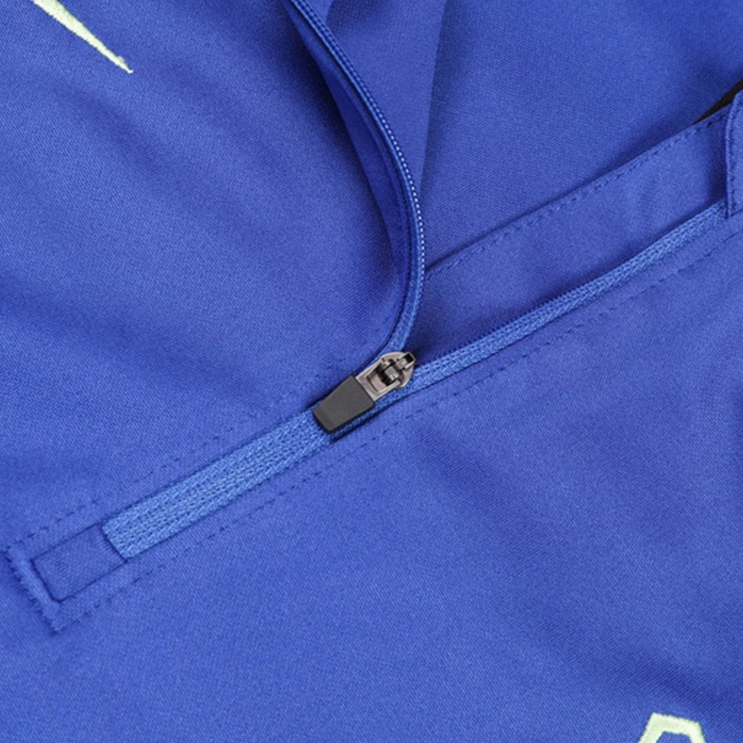 Kids Barcelona Zipper Sweat Kit (Top+Pants) Blue 2024/25