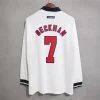 England Retro Soccer Jersey Home Custom Long Sleeve Shirt World Cup 1998