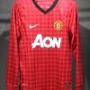 Manchester United Authentic Retro Home Long Sleeve Football Jersey Shirt 2012/13