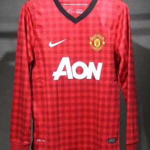 Manchester United Authentic Retro Home Long Sleeve Football Jersey Shirt 2012/13